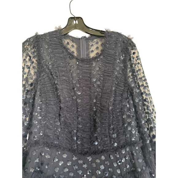 Needle & Thread Dot Shimmer Ankle Gown Navy UK8/US4 - Picture 8 of 12